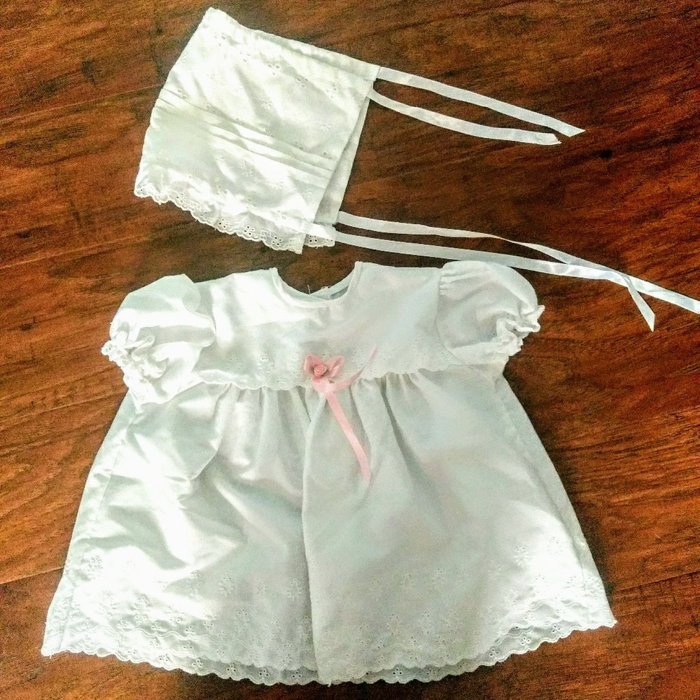 Vintage Baby Dress & Bonnet